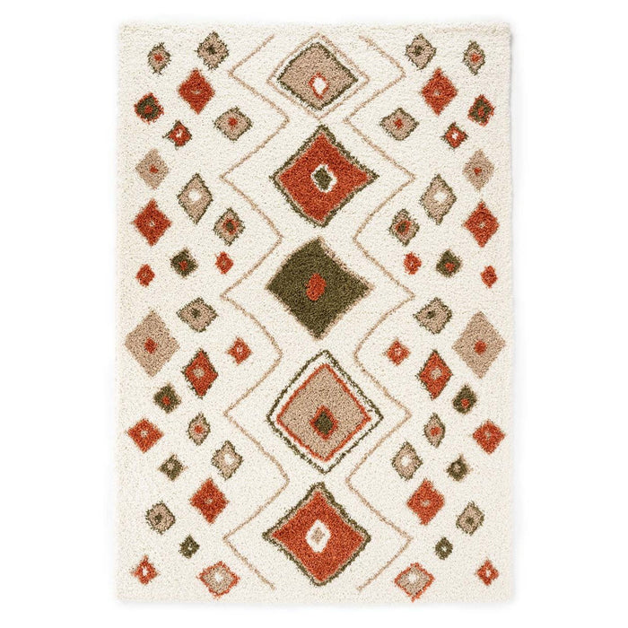 Boho&me Hoogpolig vloerkleed bohemian Artisan - wit|multi - 120x170 cm