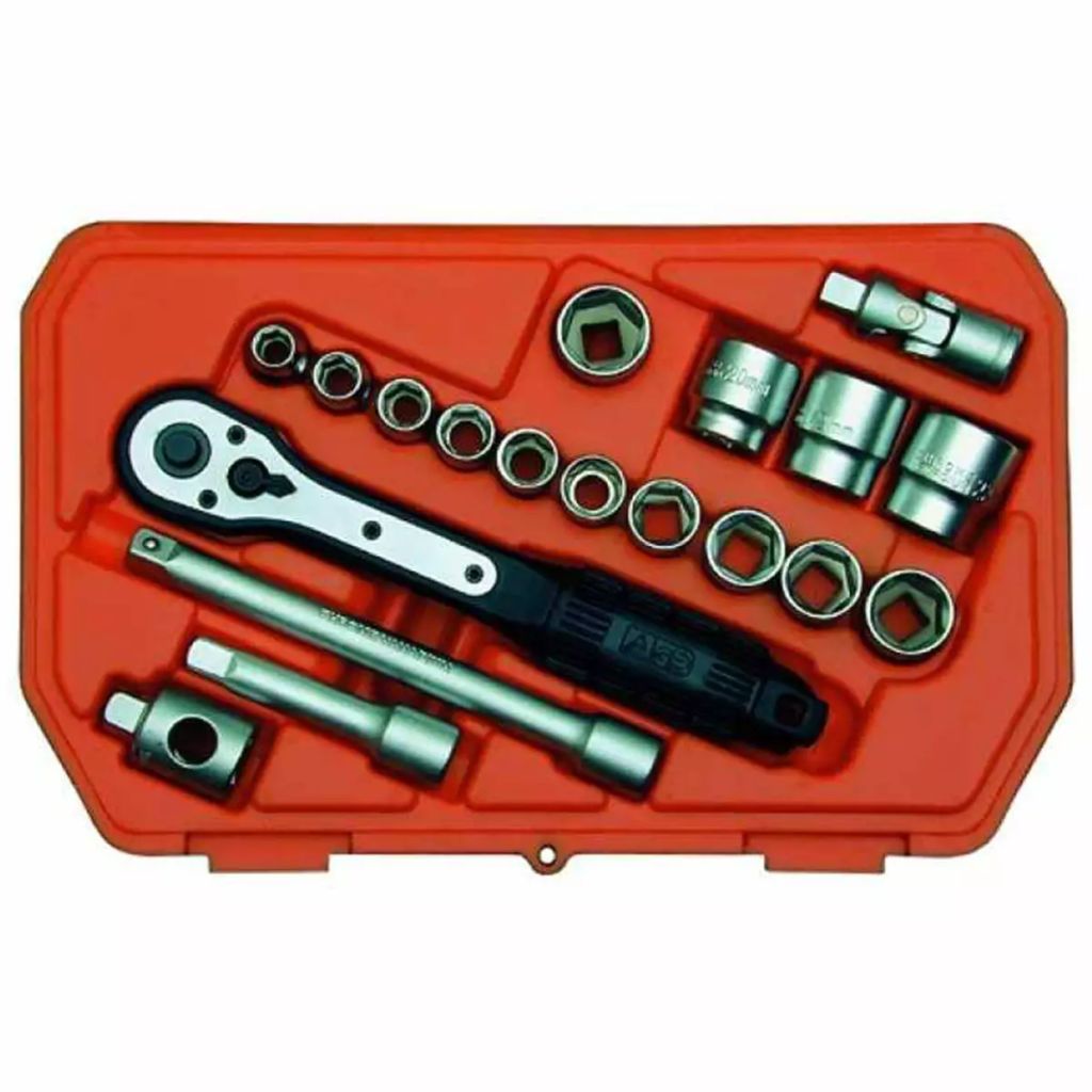 Skandia Dopsleutelset 3|8'' 19-delig 1041831