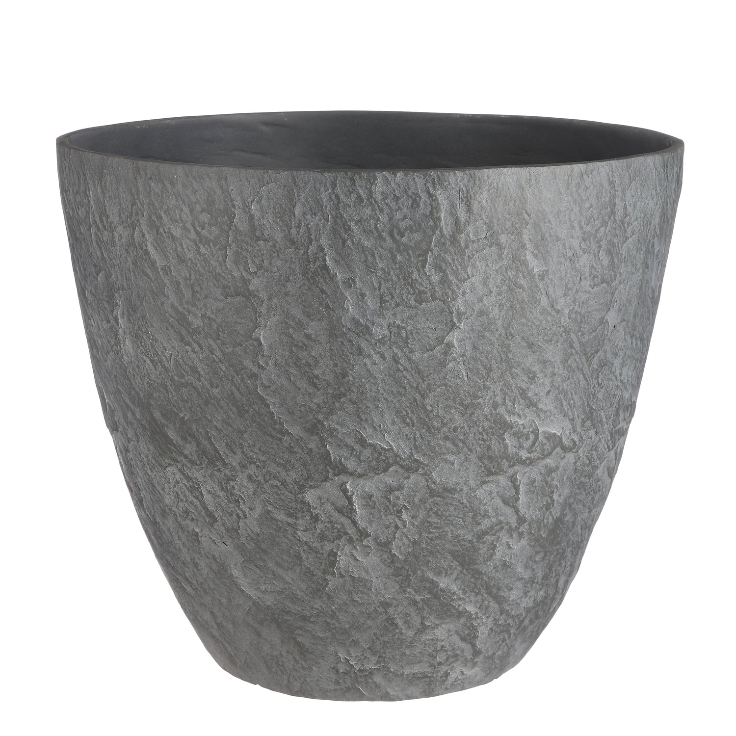 Mica Decorations Bravo Bloempot - H48 x Ø56 cm - Donkergrijs Slate
