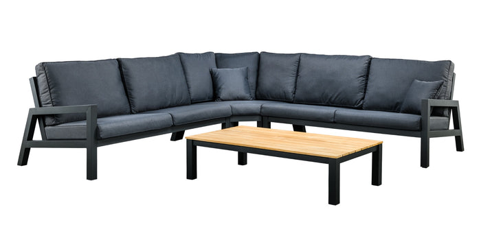 Suns Lago loungeset - hoekbank - Antraciet