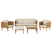 Beliani-BARATTI-Loungeset voor 5-Lichte houtkleur|Wit-Acaciahout