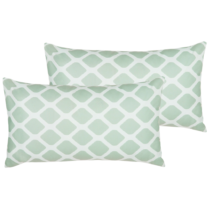 Beliani-KALAMOS -Tuinkussen set van 2-Groen-40 x 70 cm-Polyester