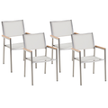 Beliani - GROSSETO - Tuinstoel set van 4 - Wit - Polyester
