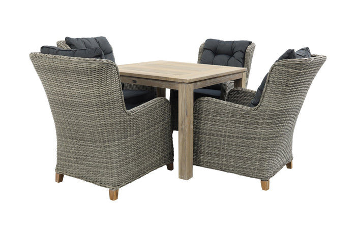 VDG Torino Paloma Grijs|Rome grey 100 cm. - tuinset 5-delig