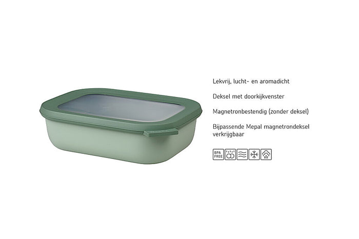 Multikom Cirqula rechthoekig 500 ml - Nordic blue