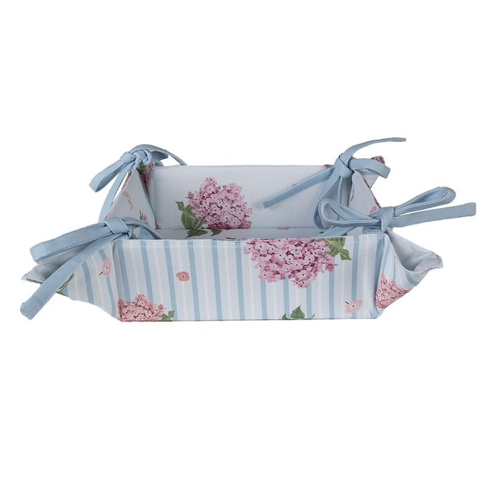 Clayre & Eef Broodmand 35x35x8 cm Blauw Roze Katoen Hortensia