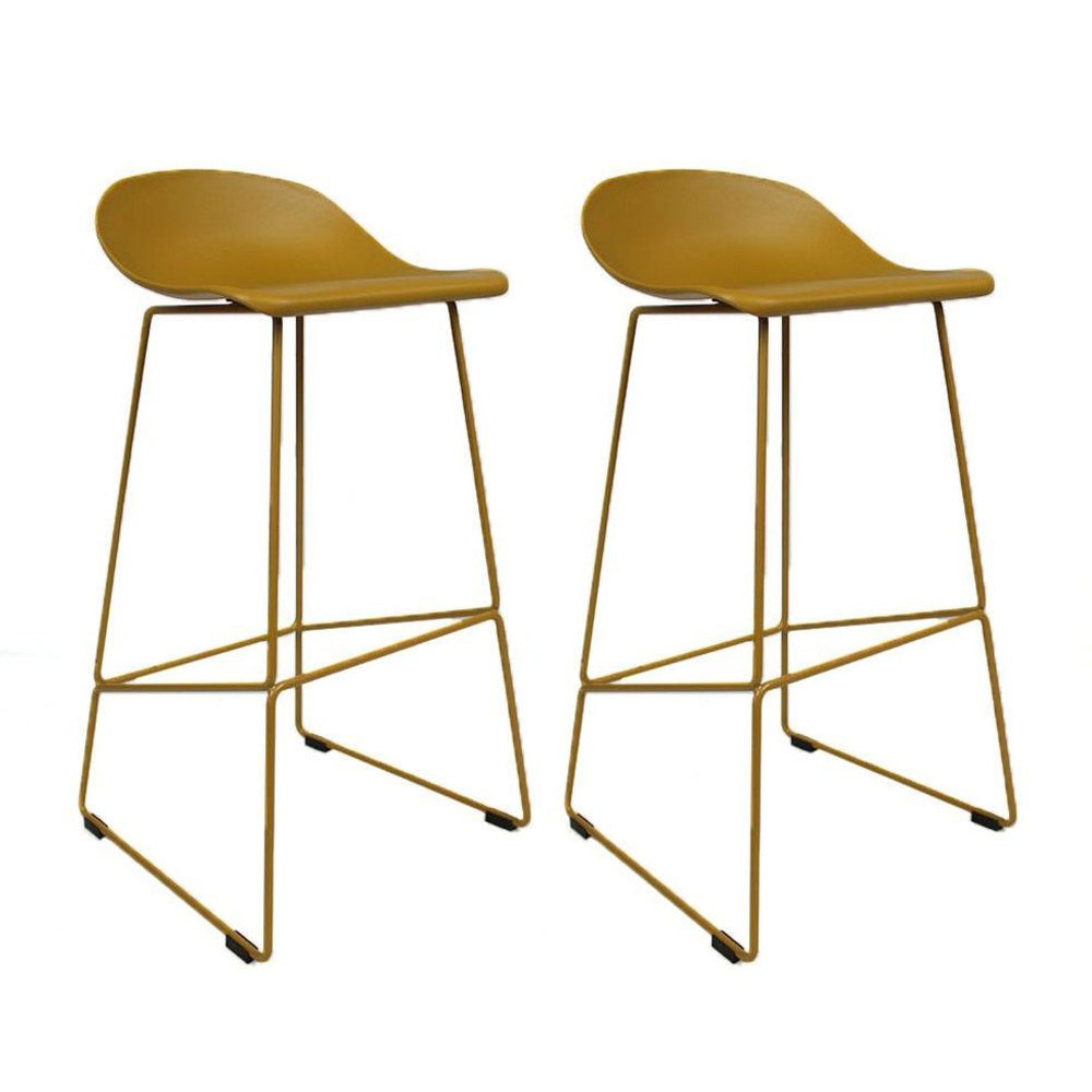 Bronx71 Barkruk Ellen geel Scandinavisch design 76 cm - barkrukken set