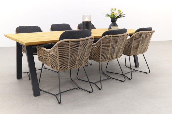 Taste Belmond naturel|Ambassador 240x100 cm. tuinset - 7-delig