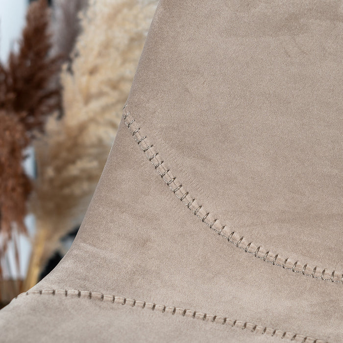 Bronx71 Velvet barkruk Logan taupe 70 cm