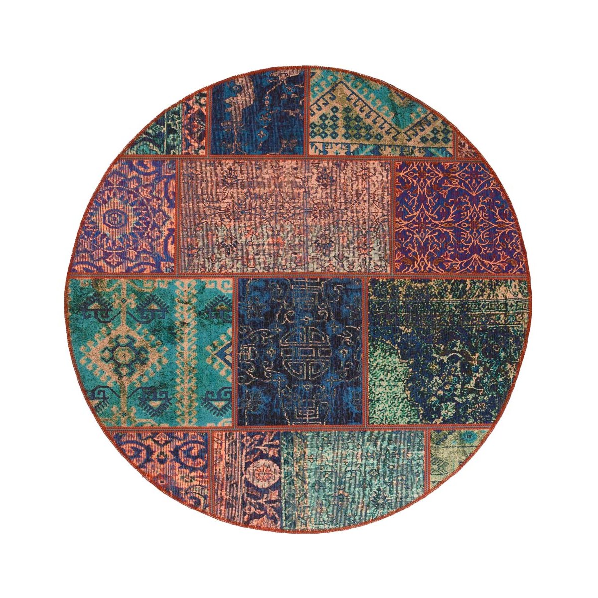 Heritaged Rond patchwork vloerkleed - Fade No.1 multi - 250 cm