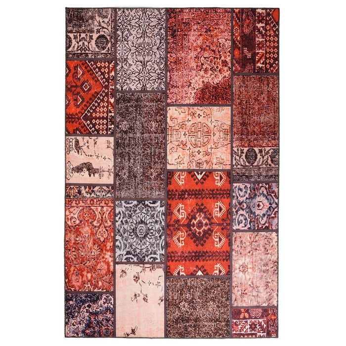 Heritaged Patchwork vloerkleed - Fade No.1 rood|multi - 152x230 cm