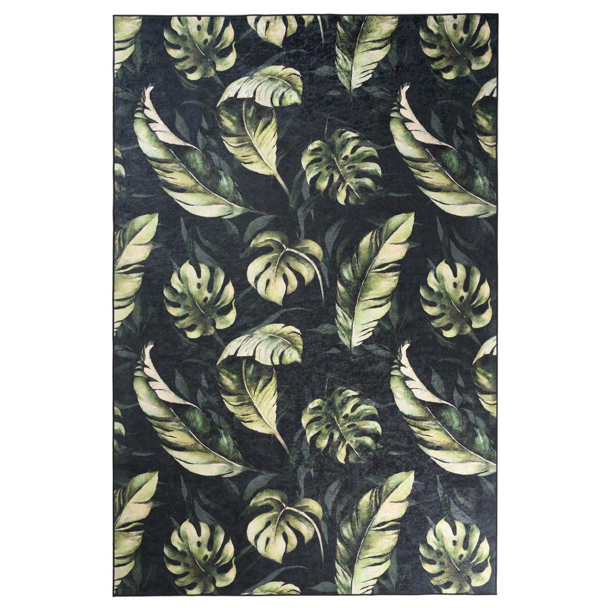 Tapeso Vloerkleed jungle wasbaar - Moderna groen - 80x150 cm