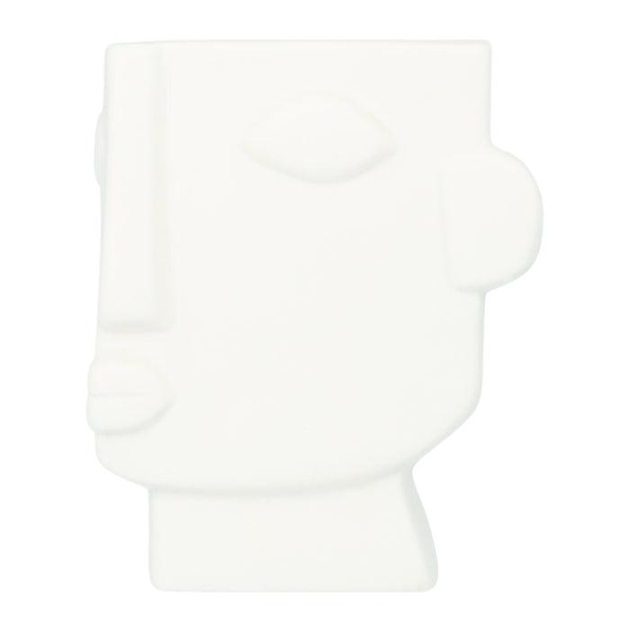 QUVIO Vaas - Gezicht - Wit