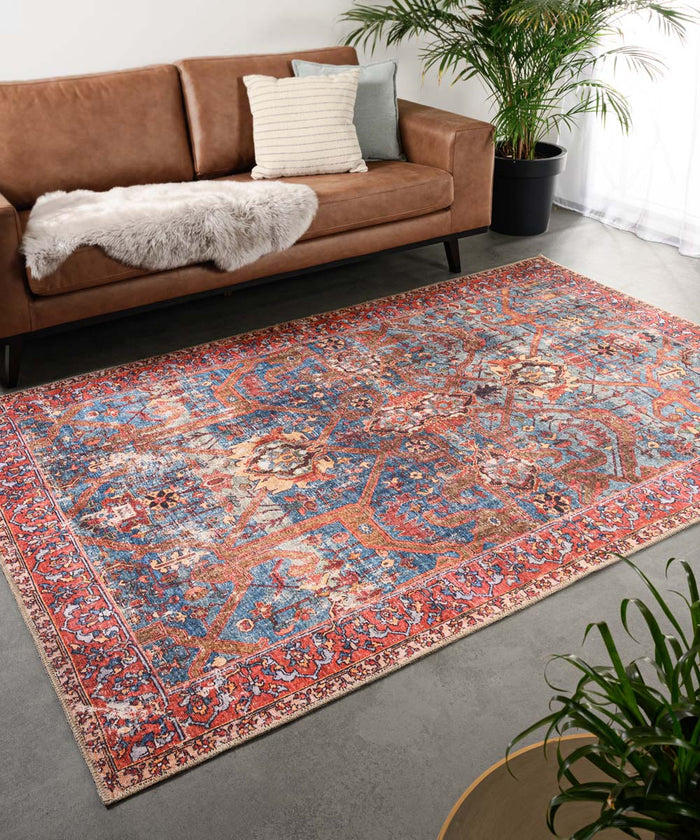 Heritaged Vintage vloerkleed - Fade Opulence rood - 140x200 cm