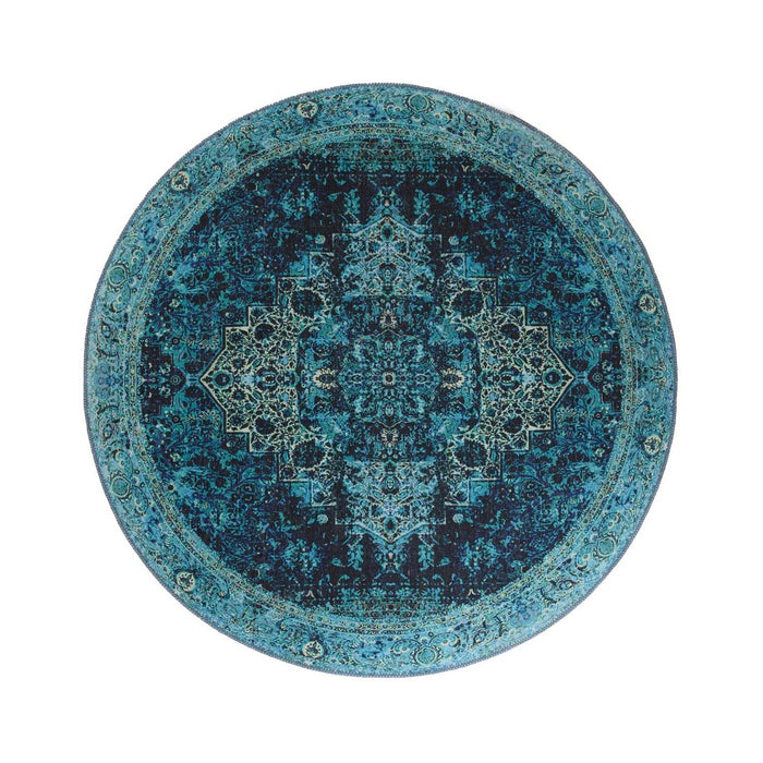 Heritaged Rond vintage vloerkleed - Fade No.2 blauw - 250 cm