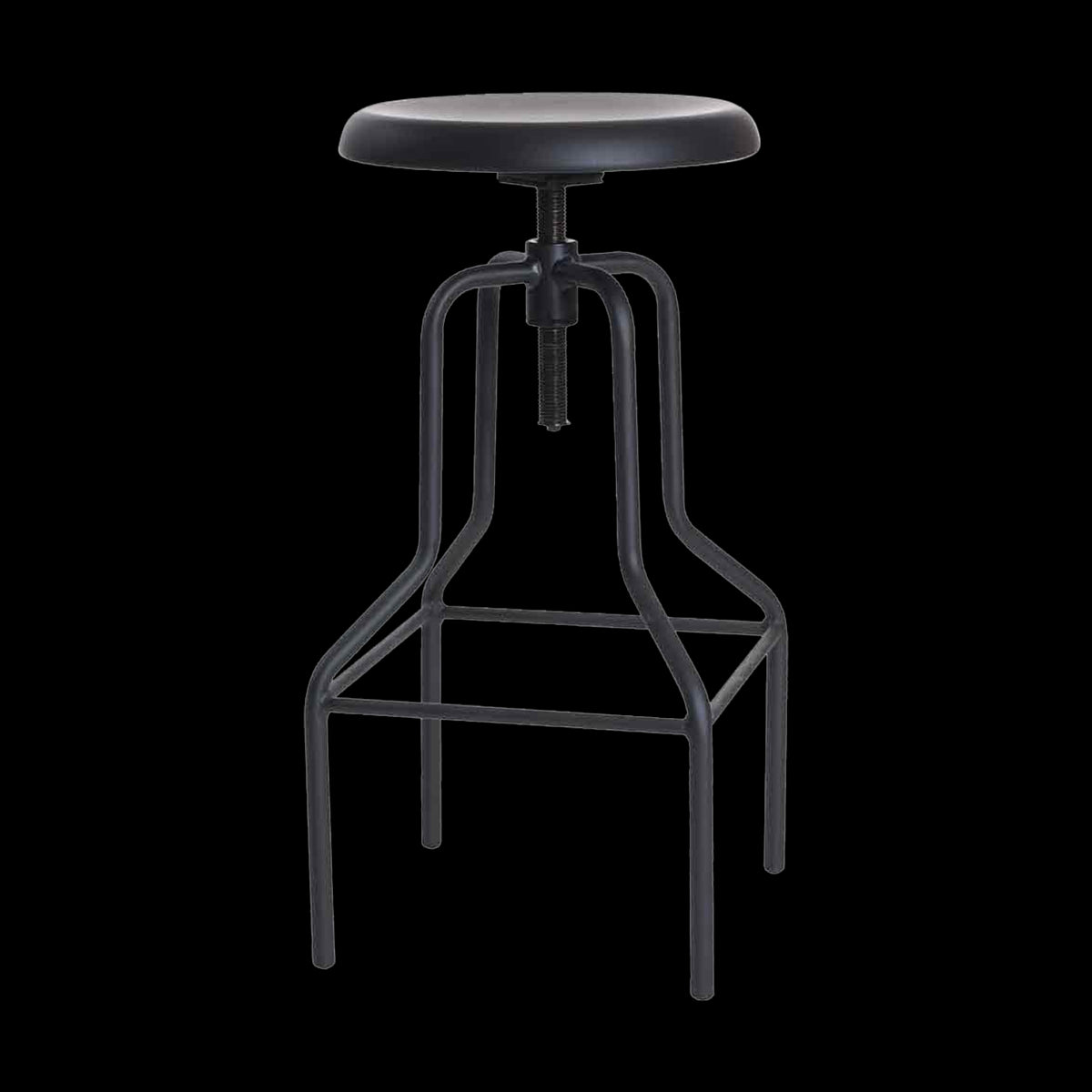 Legend Hoge draaibare kruk mat zwart - in hoogte verstelbaar