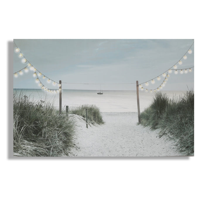 Art for the Home Strandwandeling LED Canvas 60x90 cm