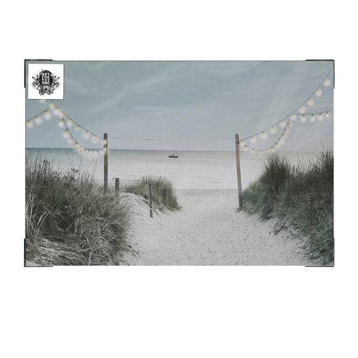 Art for the Home Strandwandeling LED Canvas 60x90 cm
