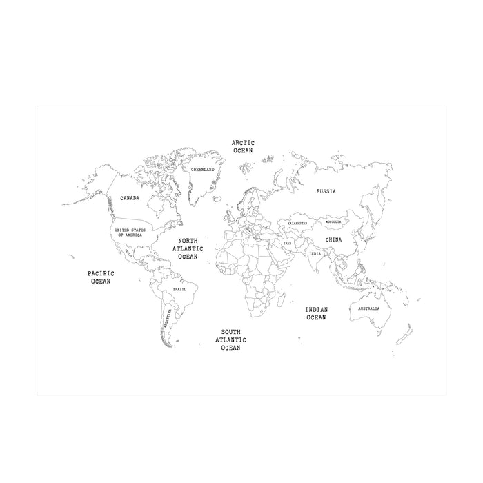 Art for the Home Wereldkaart Fotobehang 280x400cm