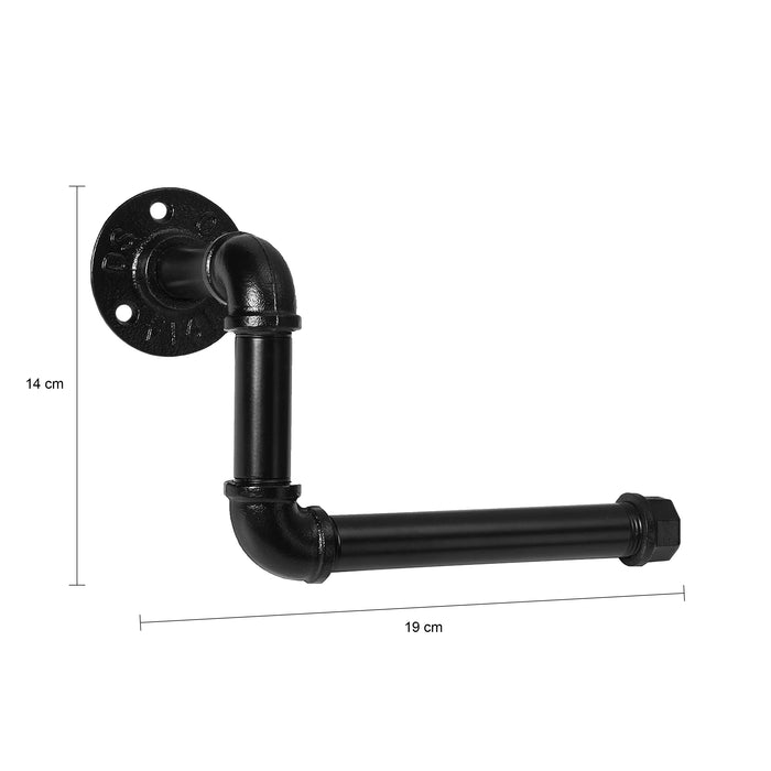 QUVIO Handdoekhouder industrieel - Metaal - Zwart