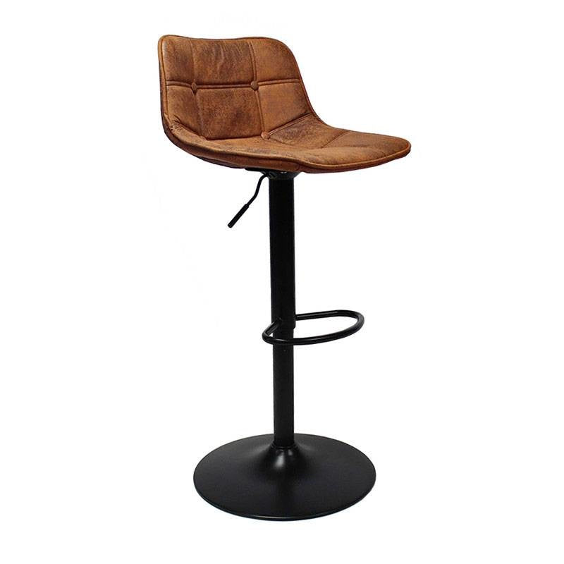 Bronx71 Industriële barkruk Rocky cognac eco leer 63-77 cm