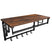 Wandkapstok - vintage - 5 haken - 66x27x30 cm - vintage bruin