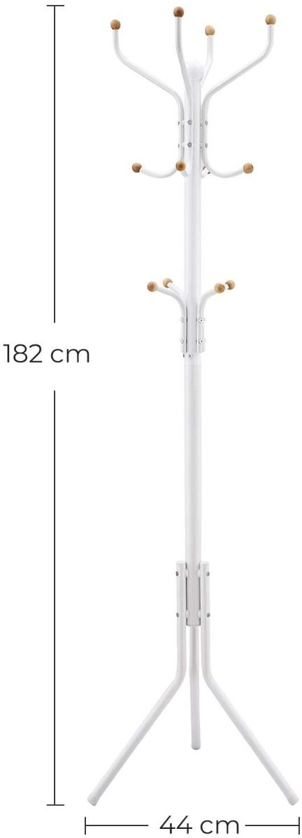 Hoppa! | Staande Kapstok | 12 Haken | 182 cm Hoog | Wit | ijzer