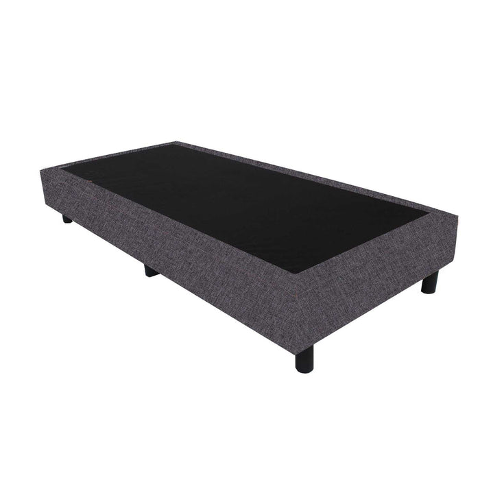 Bedworld Boxspring 80x200 - Linnenlook - Donker grijs (S05)