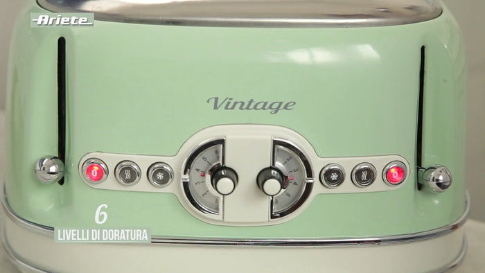 Ariete Broodrooster 4 sneetjes Vintage 1600 W groen