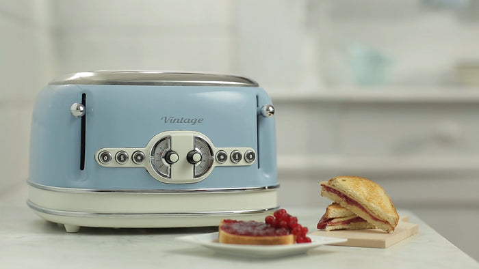 Ariete Broodrooster 4 sneetjes Vintage 1600 W blauw