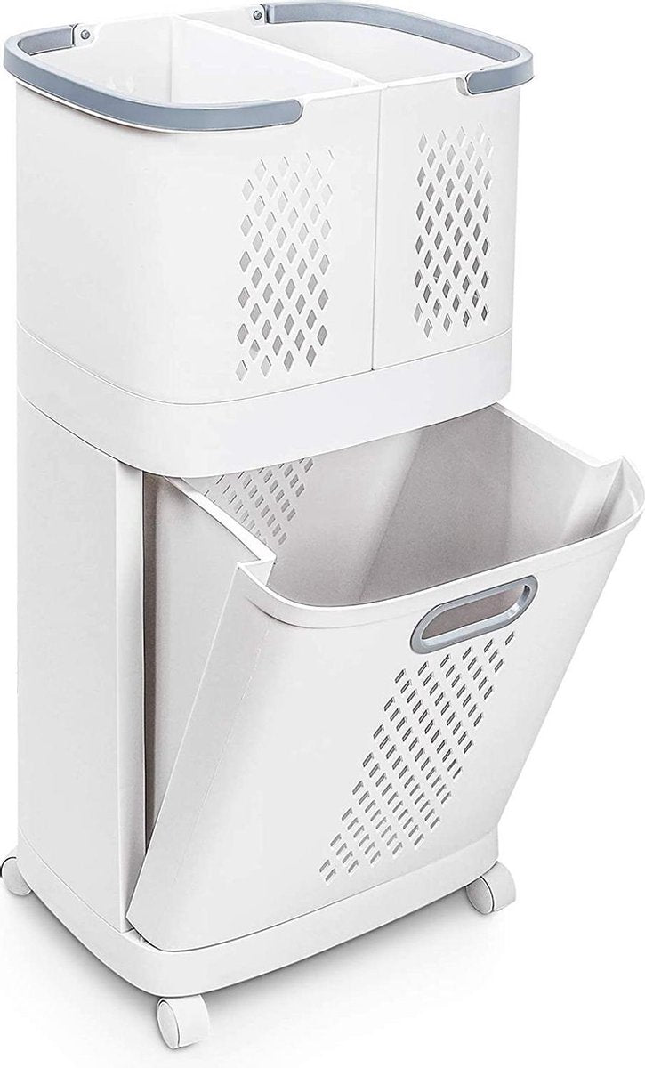 Sens Design Wassorteerder 3 vakken op wieltjes - 60L