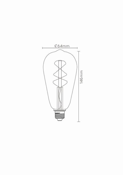 Lucide ST64 TWILIGHT SENSOR Filament lamp - Amber