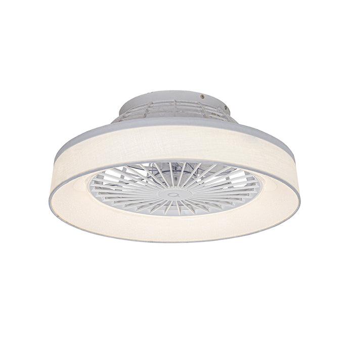 QAZQA Plafondventilator wit met ster effect 47cm incl. LED dimbaar