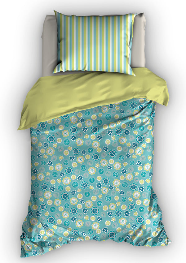 Duimelot Dekbedovertrek Sterre Aqua-140x200|220