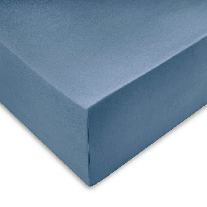 Zo home Satinado Hoeslaken Katoen Satijn 35 Hoekhoogte riviera blue