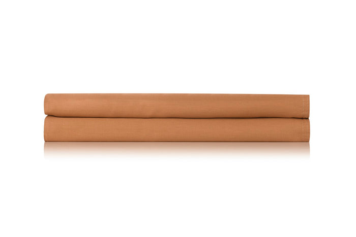 Zo home Satinado Laken Katoen Satijn - cognac brown