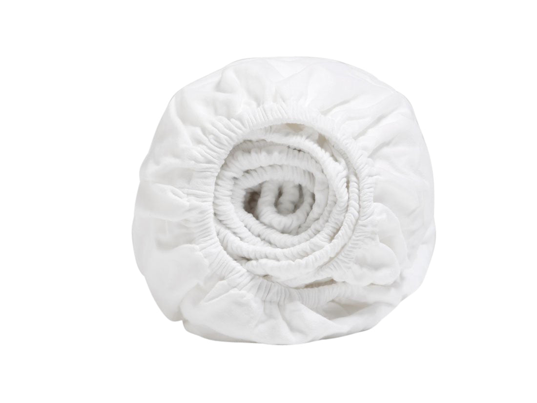 Yumeko hoeslaken velvet flanel pure white 180x220x30