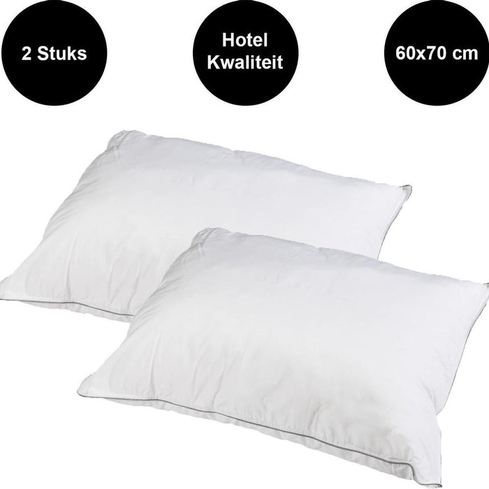 Luxe Hotel Hoofdkussen 2 stuks - 100% katoen - 60x70 cm