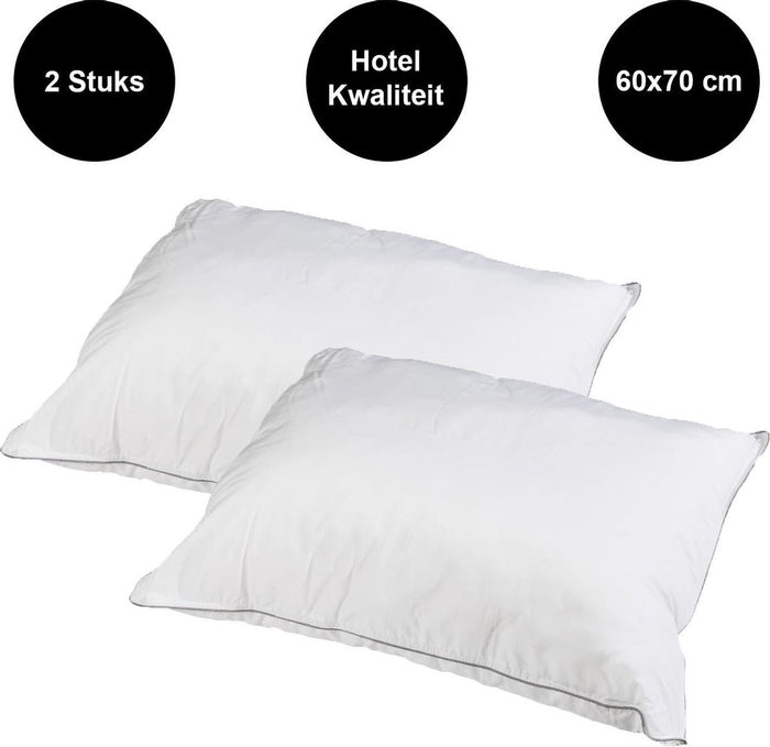 Luxe Hotel Hoofdkussen 2 stuks - 100% katoen - 60x70 cm