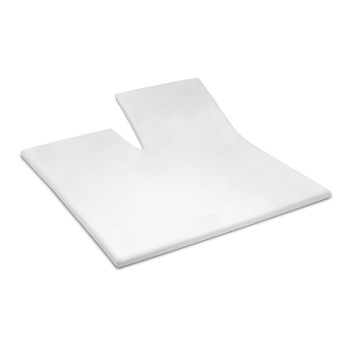 Damai Splittopper Single Split Hoeslaken Bio Katoen Satijn - white