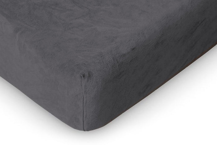 LINNICK Badstof Velours Topper Hoeslaken anthracite 1 persoons