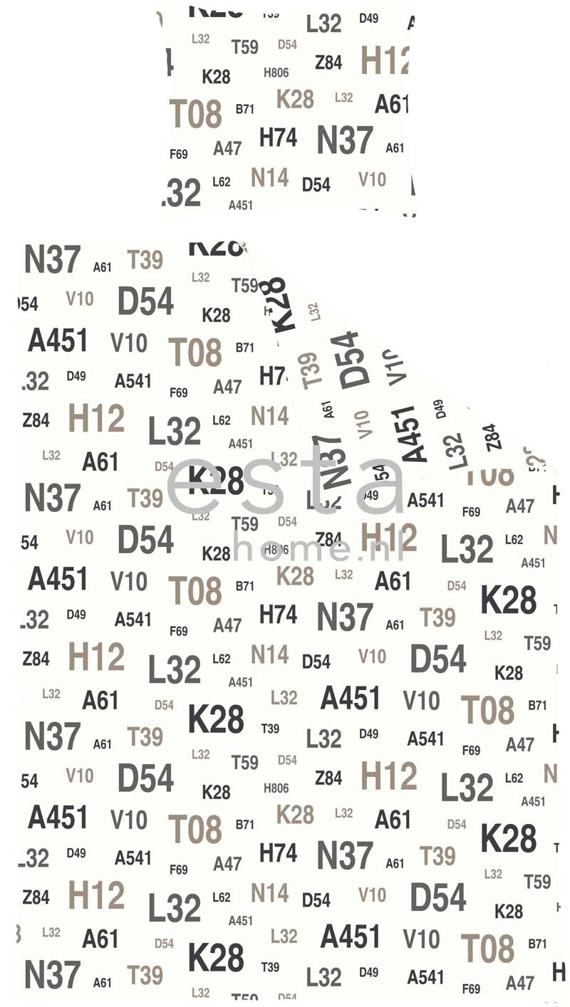 ESTAhome eenpersoons dekbedovertrek zeilboot kiezelgrijs