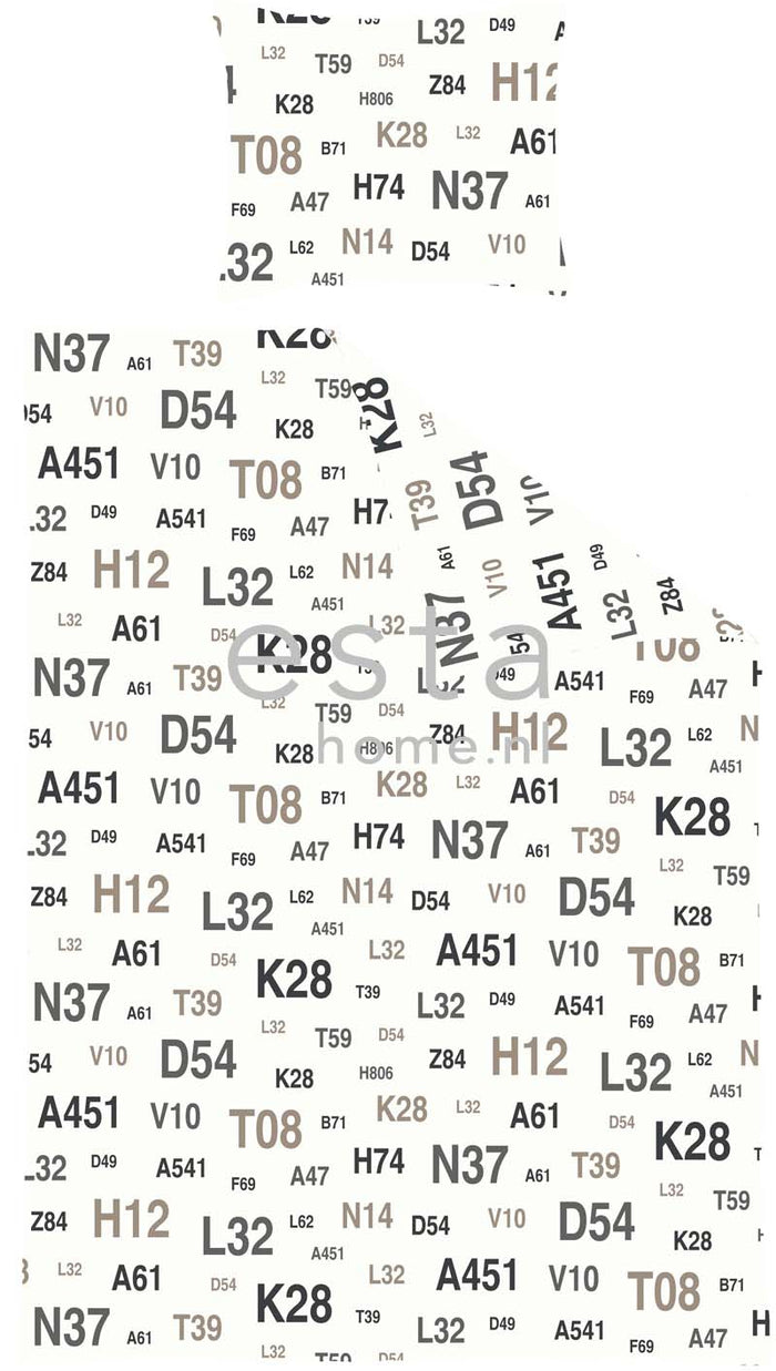 ESTAhome eenpersoons dekbedovertrek zeilboot kiezelgrijs