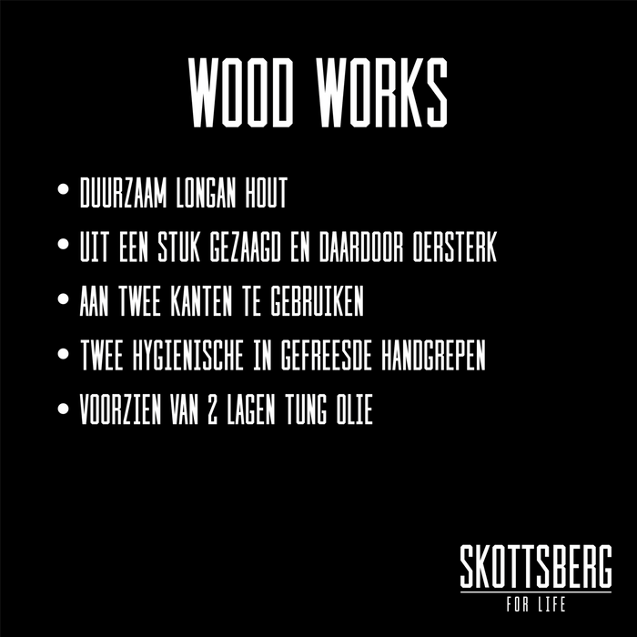 Skottsberg Serveerplank Woodworks 35 x 18 x 3 cm Bruin Hout