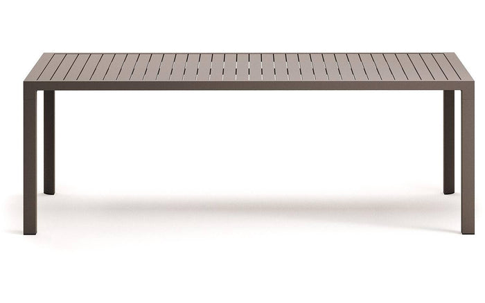Kave Home - Culip buitentafel in aluminium met bruine afwerking 220 x