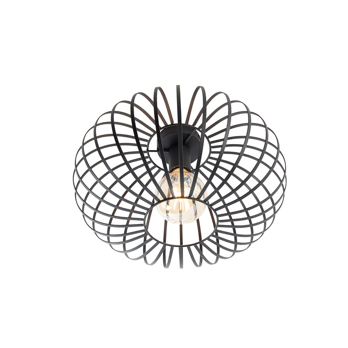 QAZQA Smart plafondlamp zwart 39 cm incl. Wifi G95 - Johanna