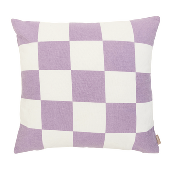 by fonQ Check Sierkussen 50 x 50 cm - Lavendel