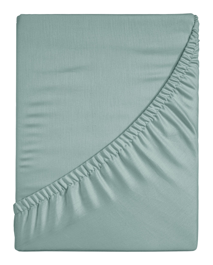 Ten Cate Premium Katoensatijnen Hoeslaken 180x200 - Mineral Mint