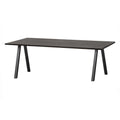 WOOOD Tablo Tafel met 2-stand Poot - Eiken|Metaal - Zwart - 75x200x90