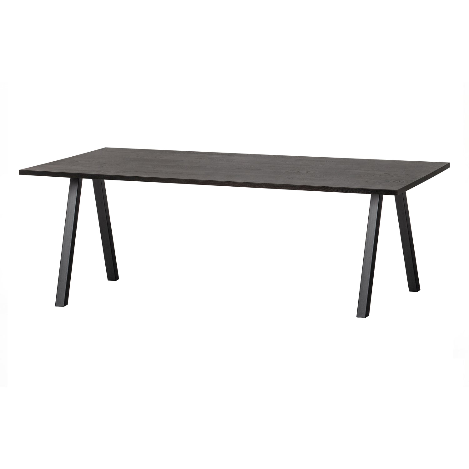 WOOOD Tablo Tafel met 2-stand Poot - Eiken|Metaal - Zwart - 75x200x90